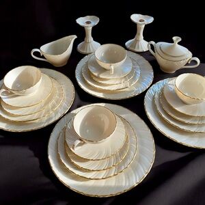 Lenox Cream and Gold Dinnerware Collection